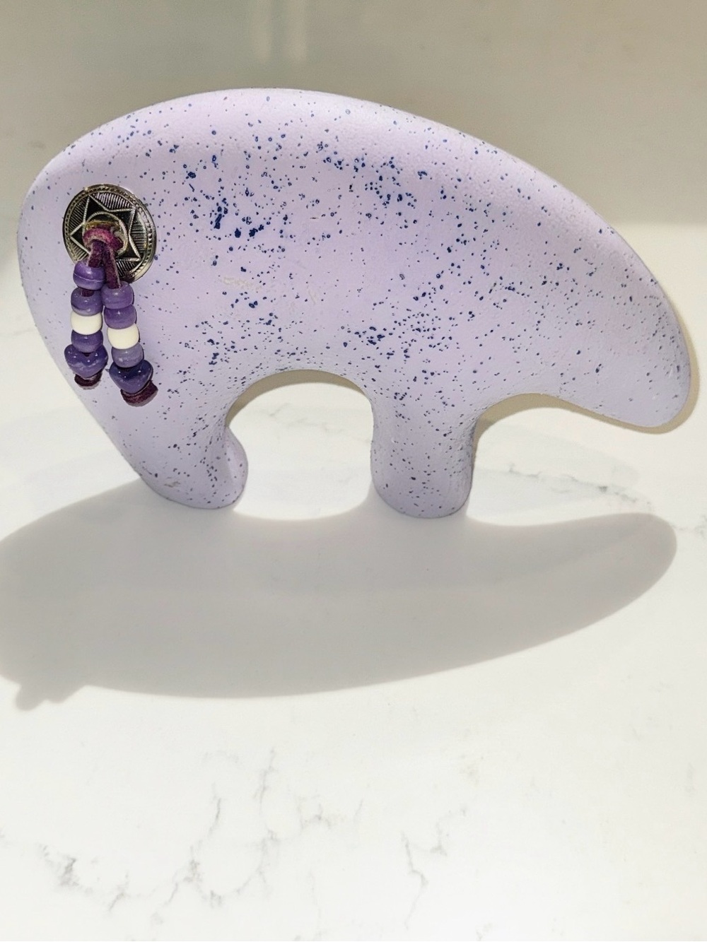 Vintage Abstract bear statue 9”